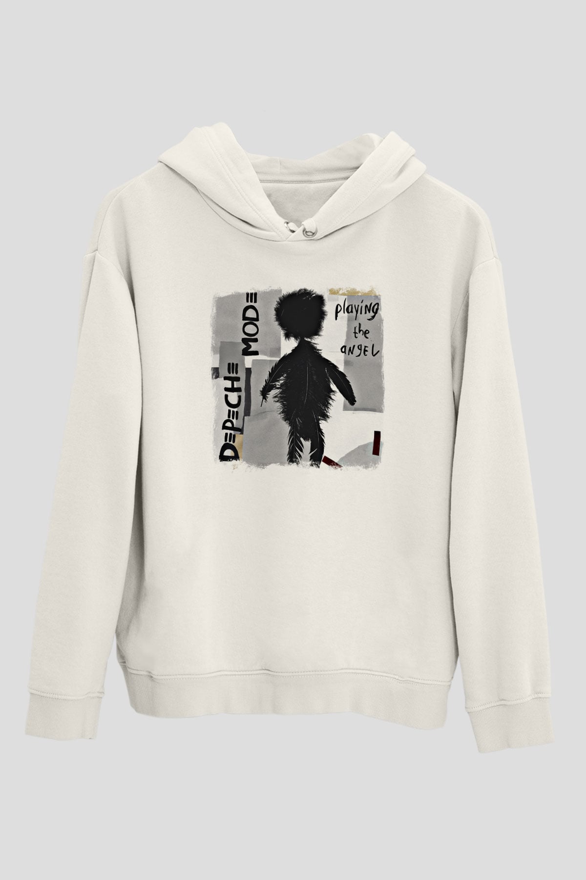 Depeche Mode Baskılı Unisex Beyaz Hoodie