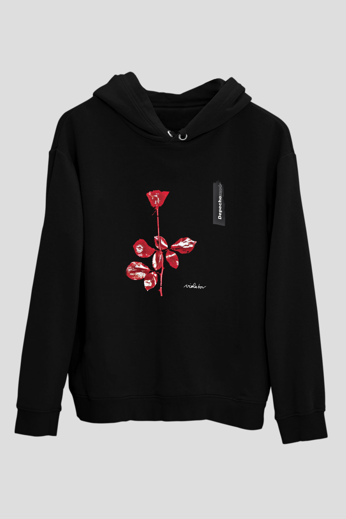 Depeche Mode Baskılı Unisex Siyah Hoodie
