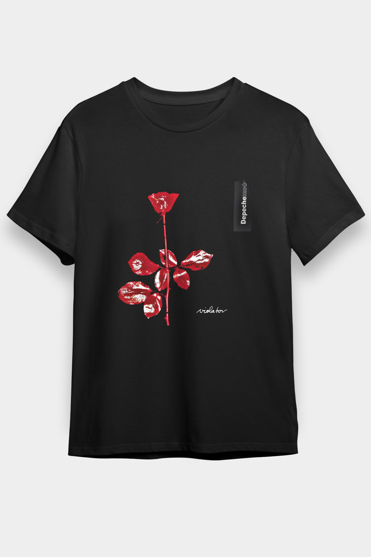 Depeche Mode Baskılı Unisex Siyah Tişört