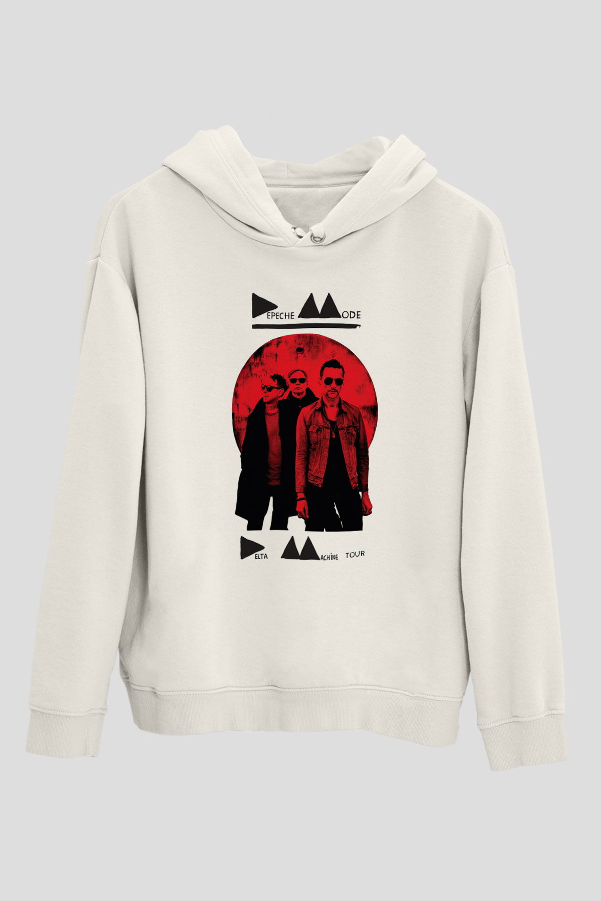 Depeche Mode Beyaz Unisex Kapşonlu Sweatshirt