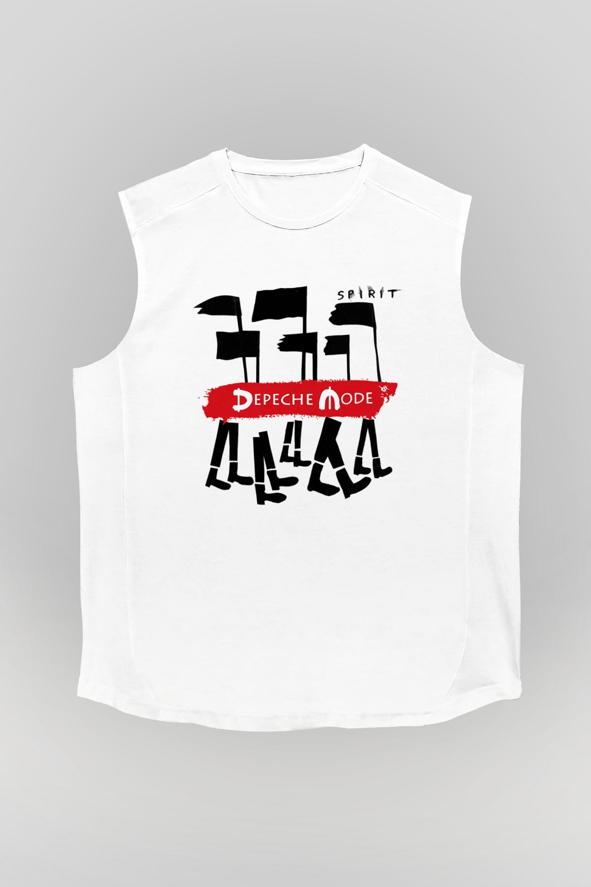 Depeche Mode Beyaz Unisex Kolsuz Tişört