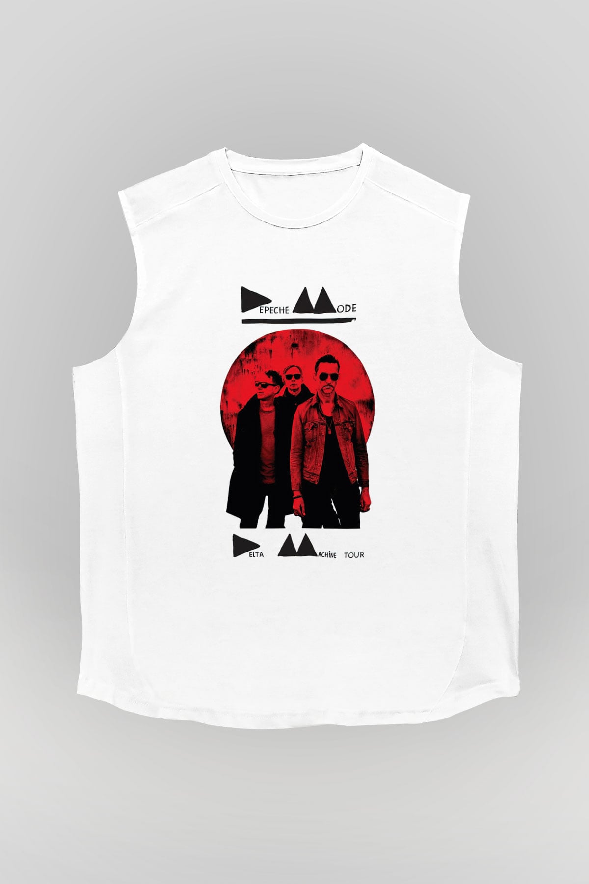Depeche Mode Beyaz Unisex Kolsuz Tişört