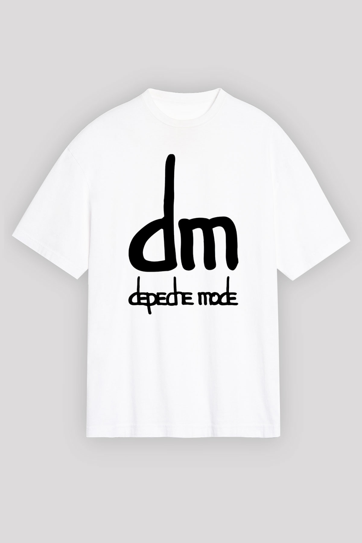 Depeche Mode Beyaz Unisex Oversize Tişört T-Shirt