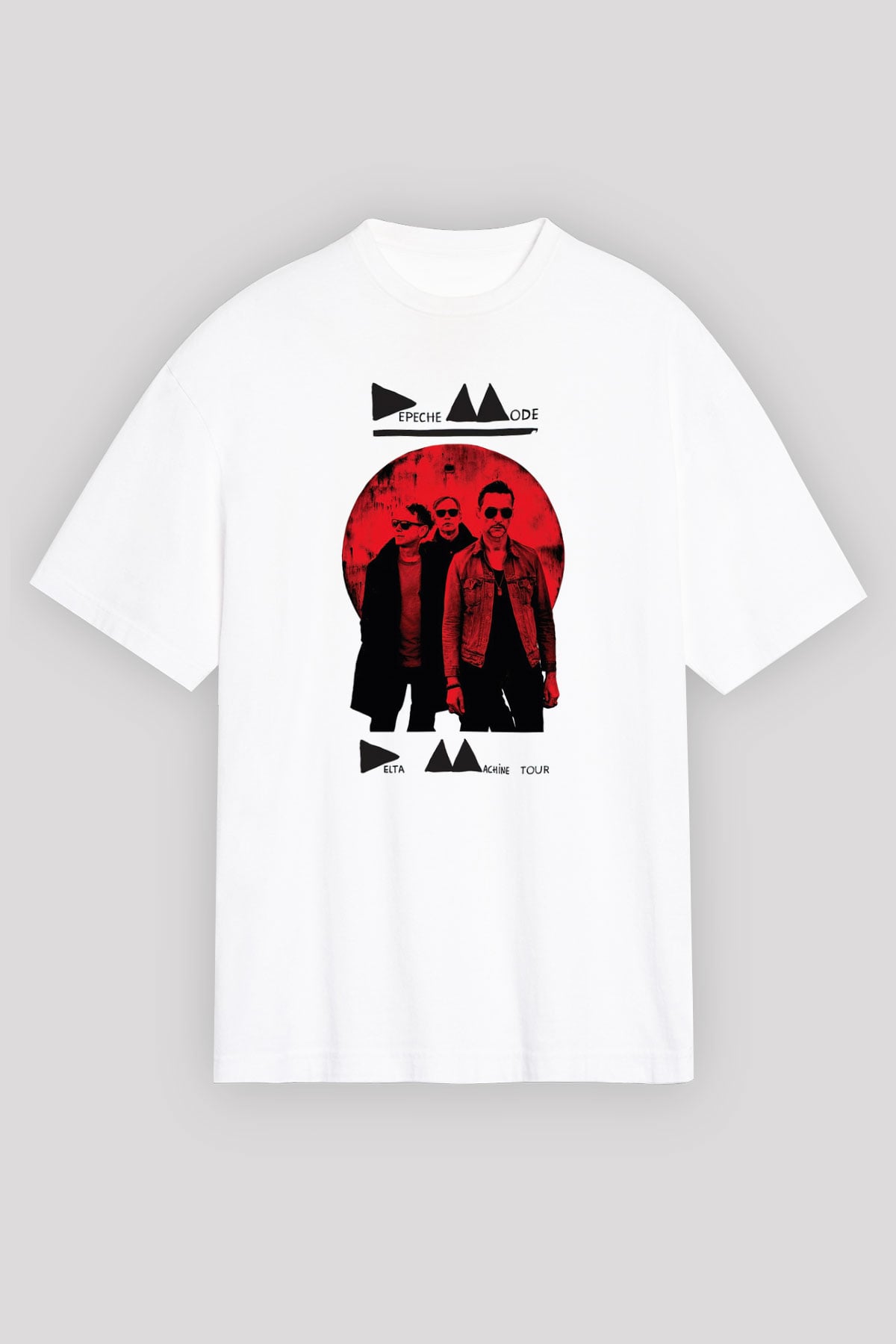 Depeche Mode Beyaz Unisex Oversize Tişört T-Shirt