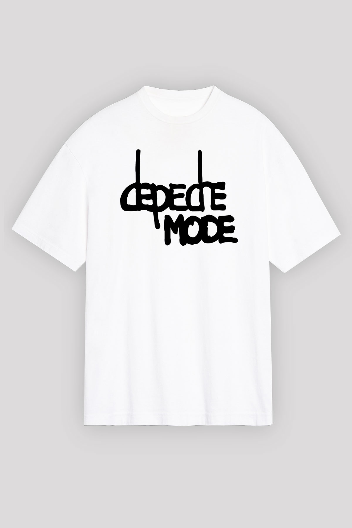Depeche Mode Beyaz Unisex Oversize Tişört T-Shirt