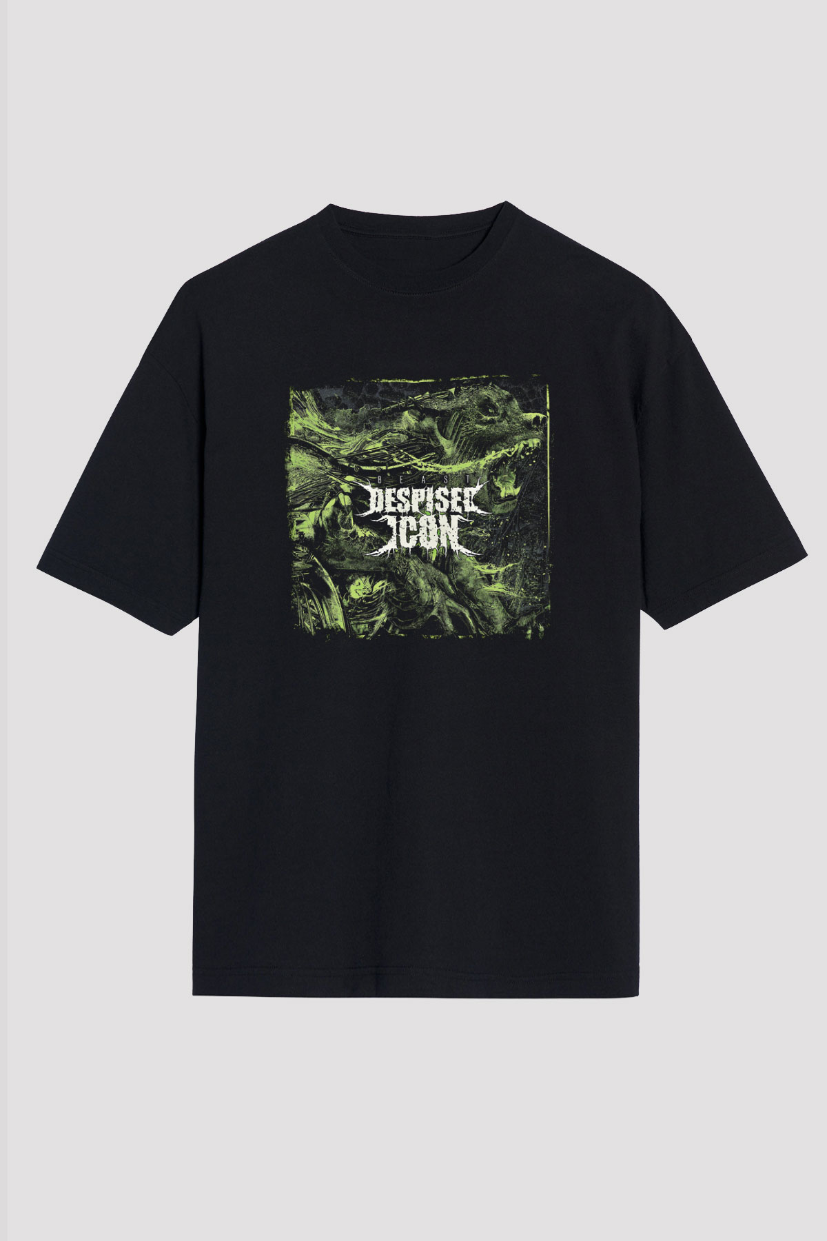 Despised Icon Baskılı Unisex Siyah Oversize Tişört