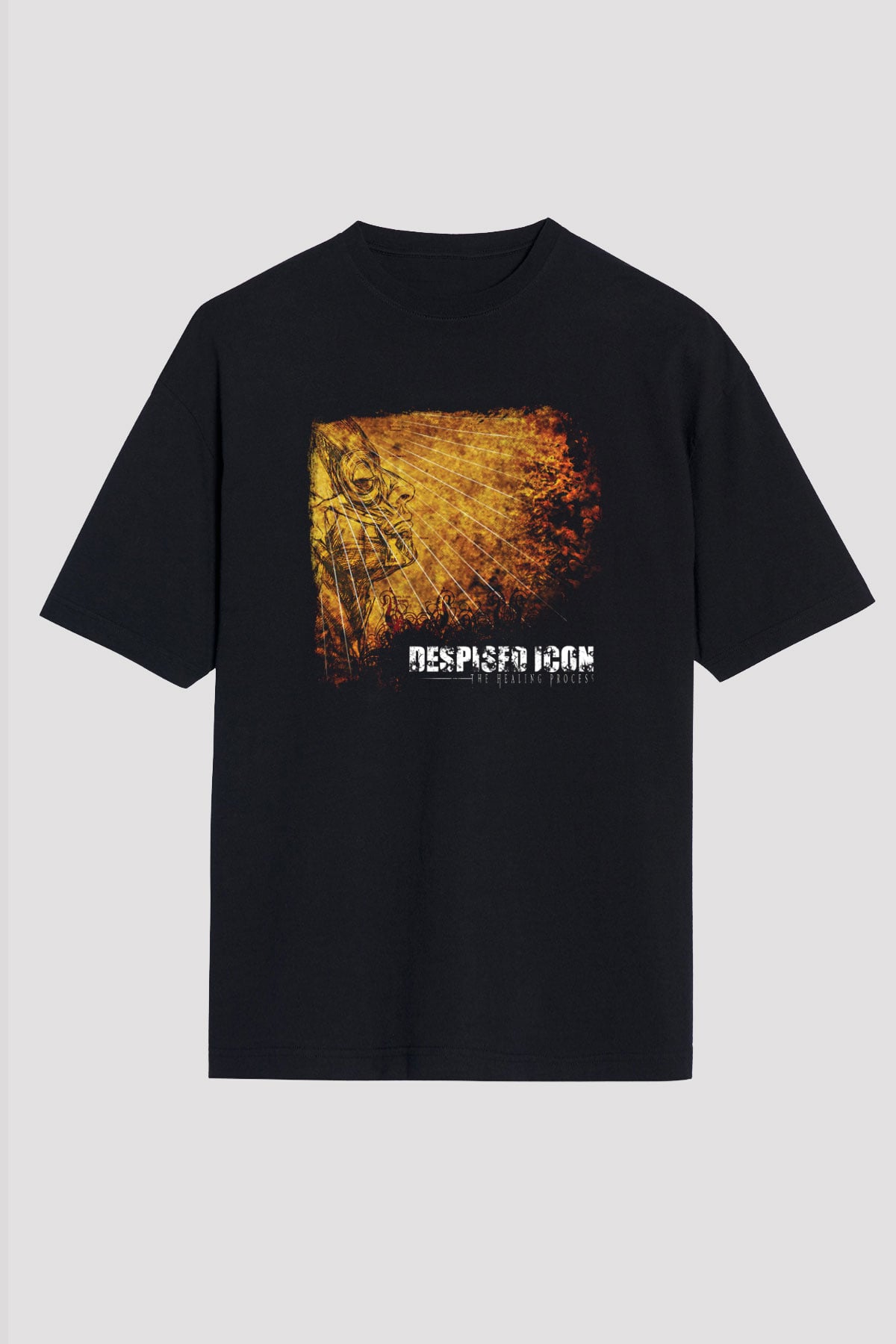 Despised Icon Baskılı Unisex Siyah Oversize Tişört