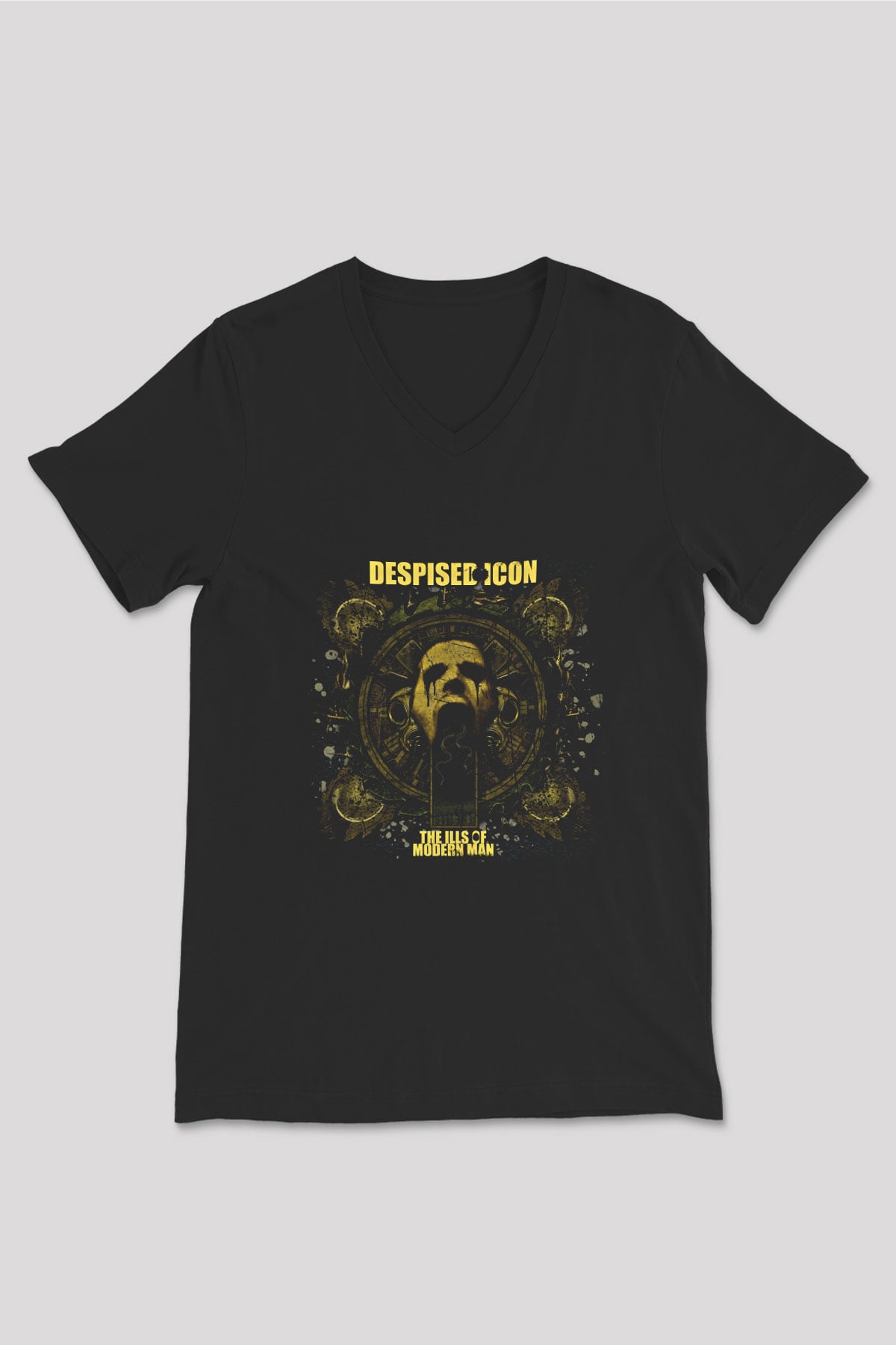 Despised Icon Baskılı Unisex Siyah V Yaka Tişört