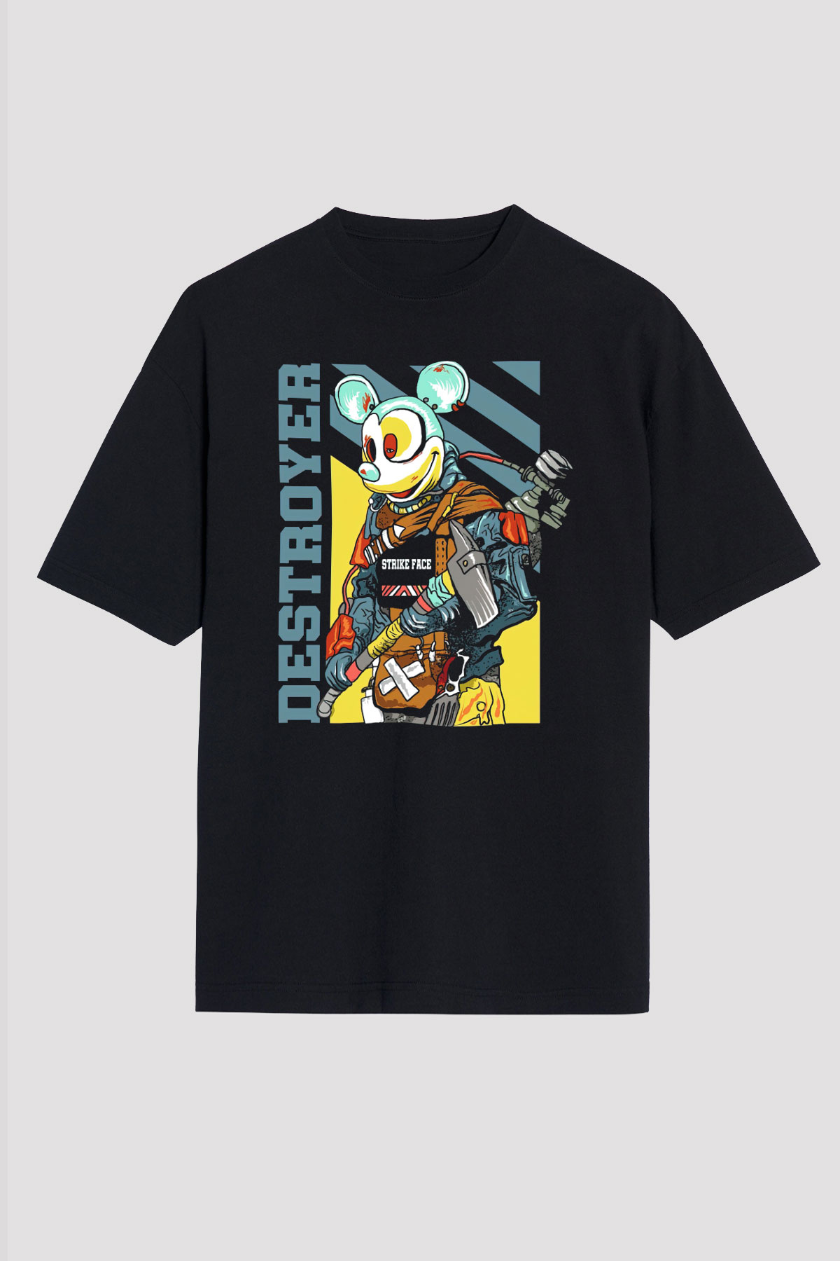 Destroyer Baskılı Unisex Siyah Tişört