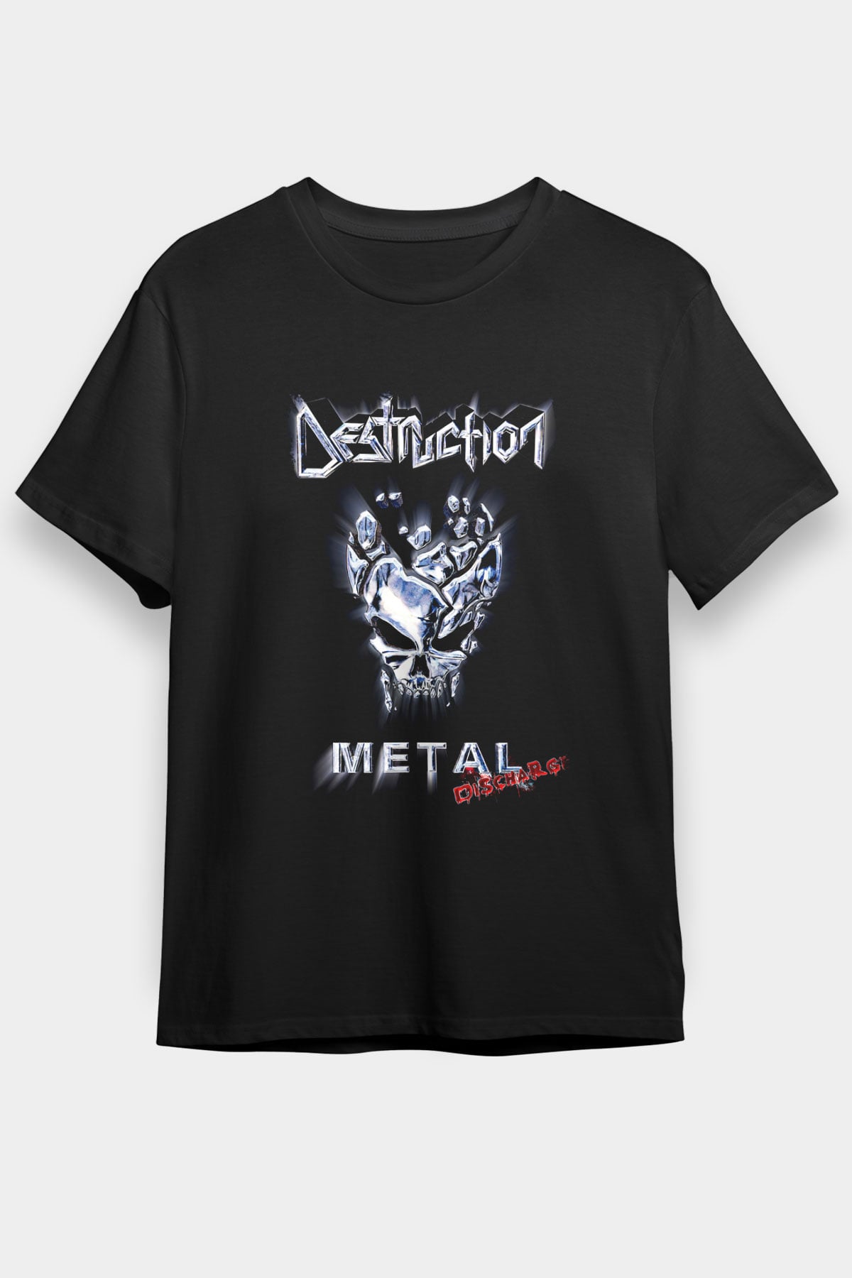 Destruction Baskılı Unisex Siyah Tişört