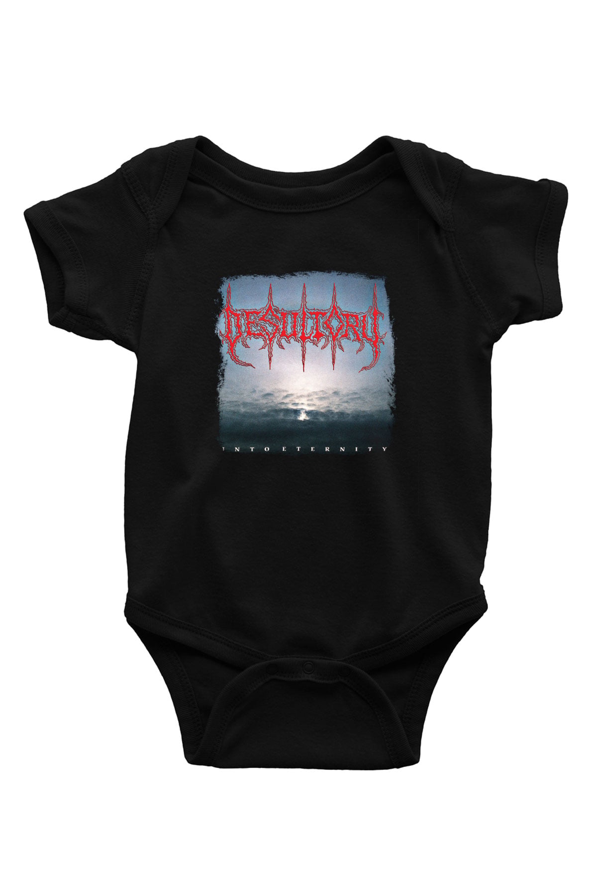 Desultory Baskılı Unisex Siyah Bebek Body - Zıbın