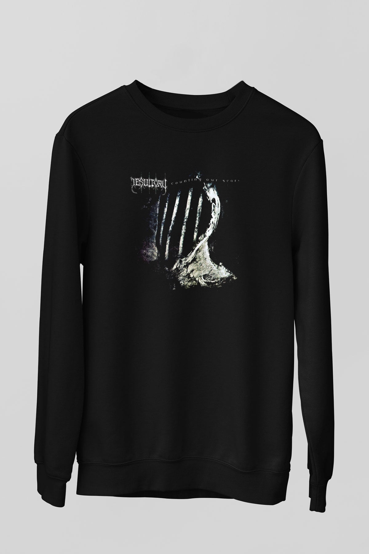 Desultory Baskılı Unisex Siyah Sweatshirt
