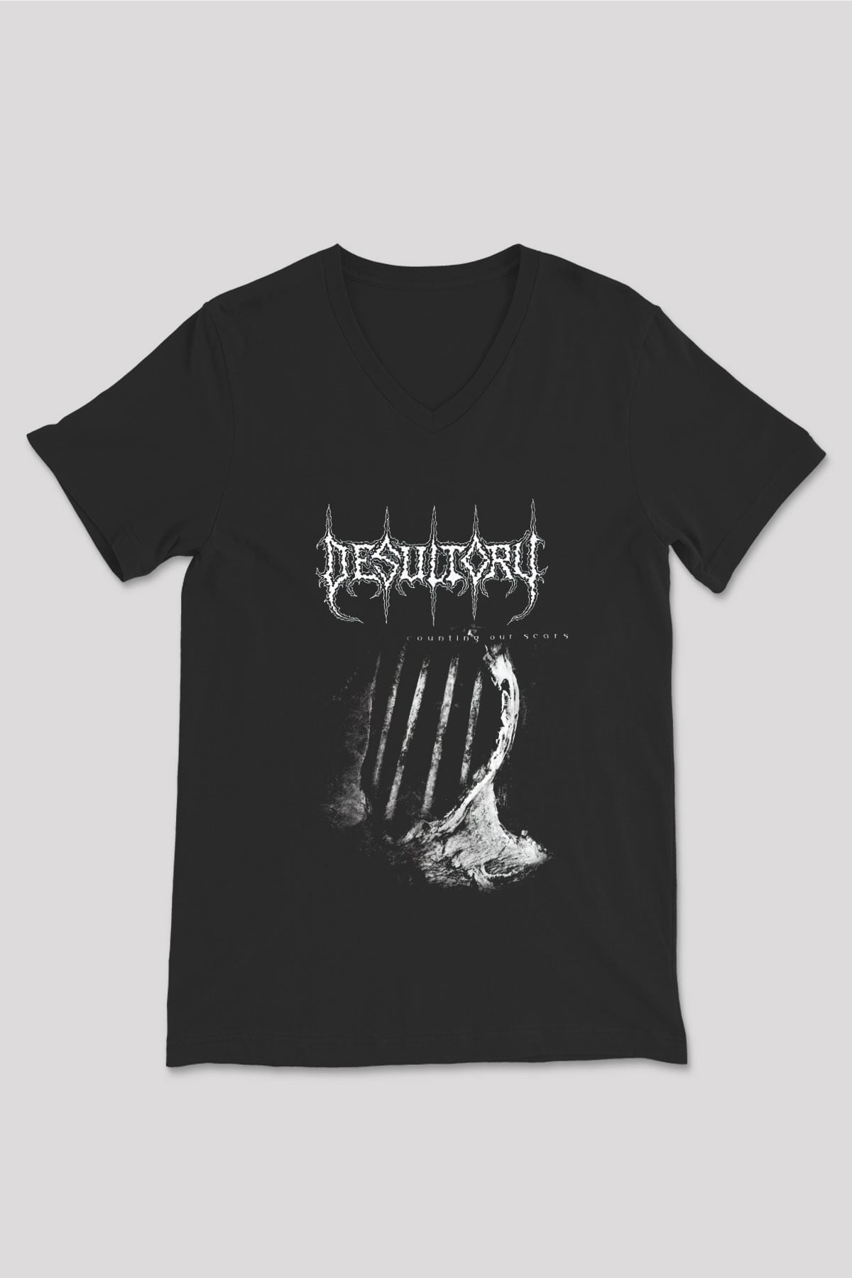 Desultory Siyah Unisex V Yaka Tişört