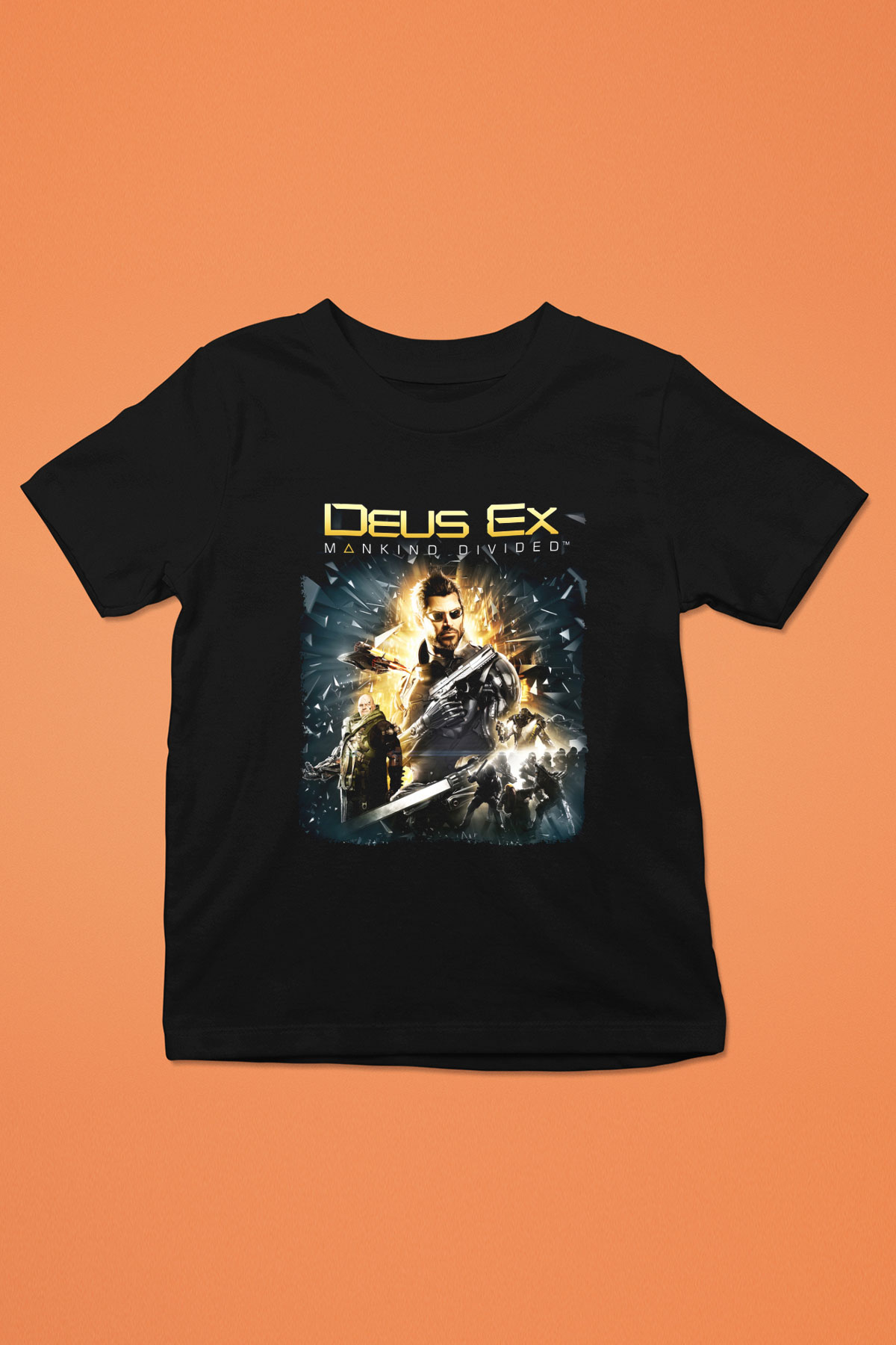 Deus Ex Siyah Unisex Çocuk Tişört