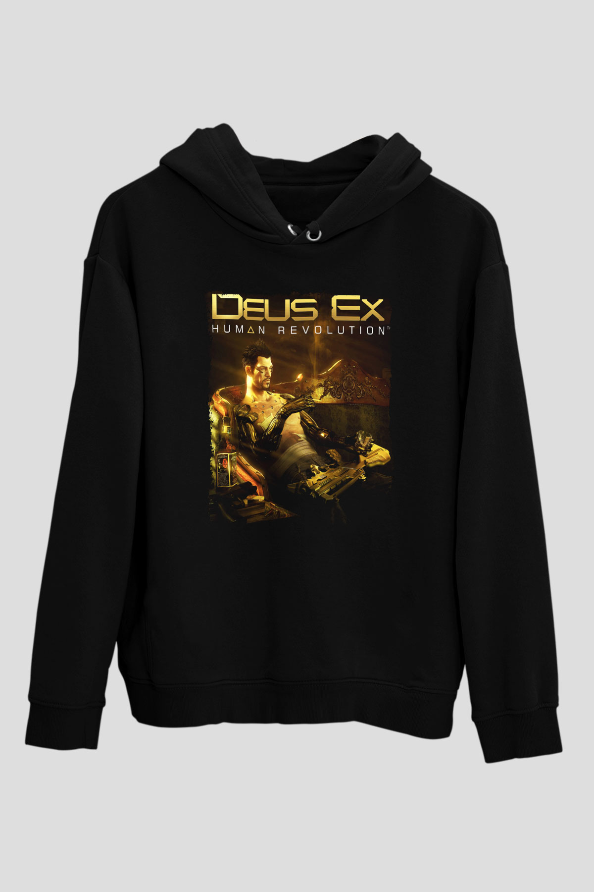 Deus Ex Siyah Unisex Hoodie