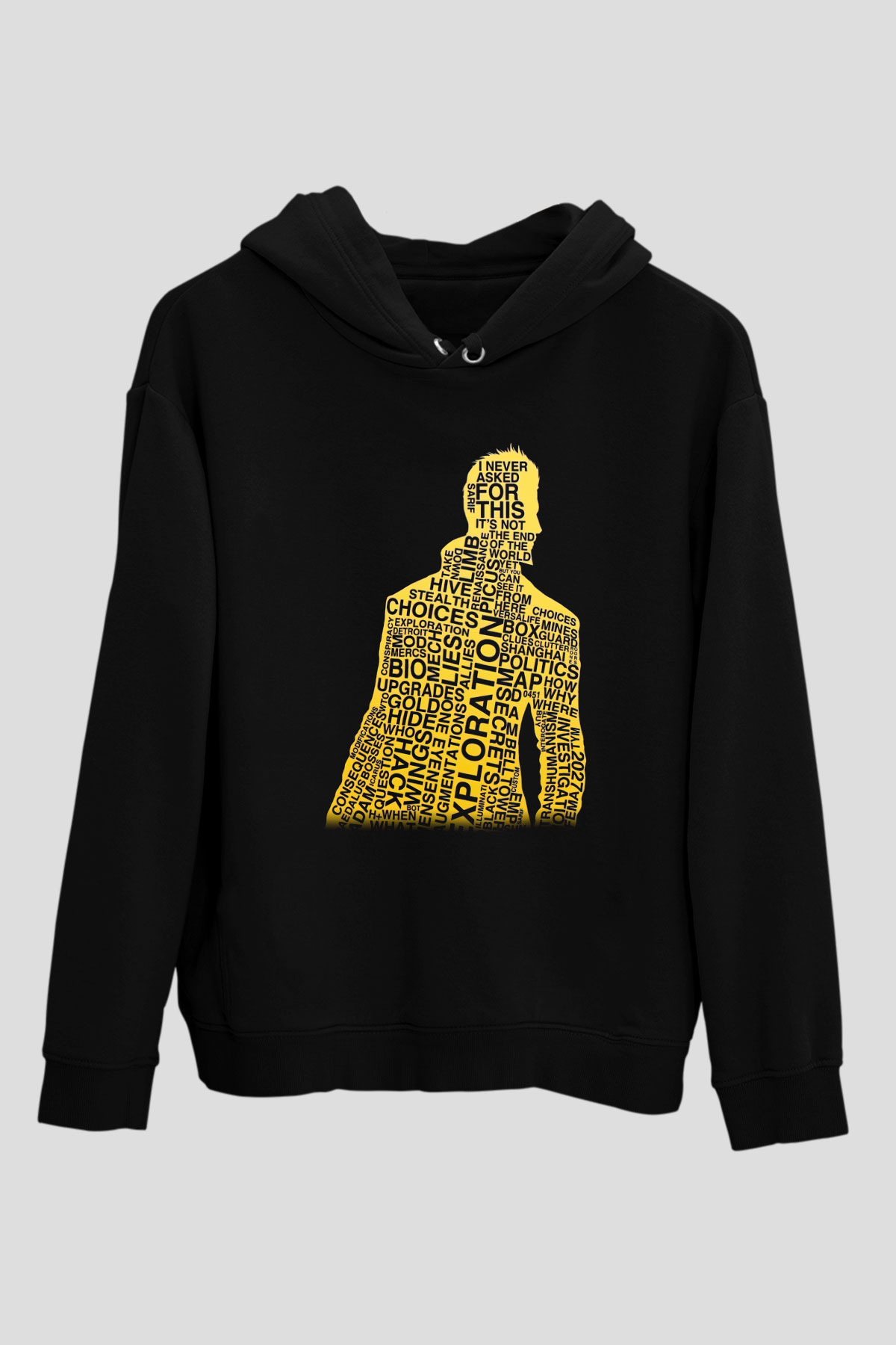 Deus Ex Siyah Unisex Hoodie