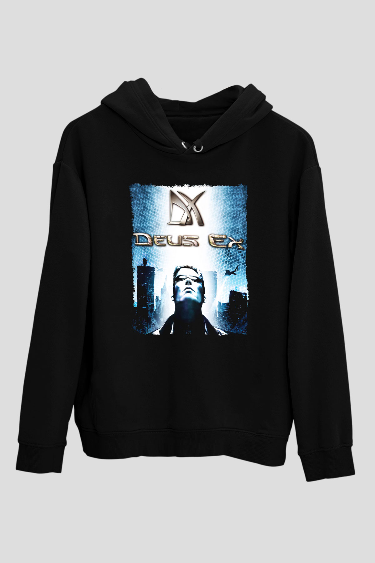Deus Ex Siyah Unisex Hoodie