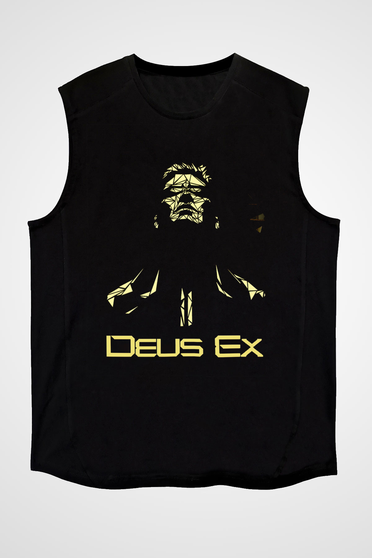 Deus Ex Siyah Unisex Kolsuz Tişört