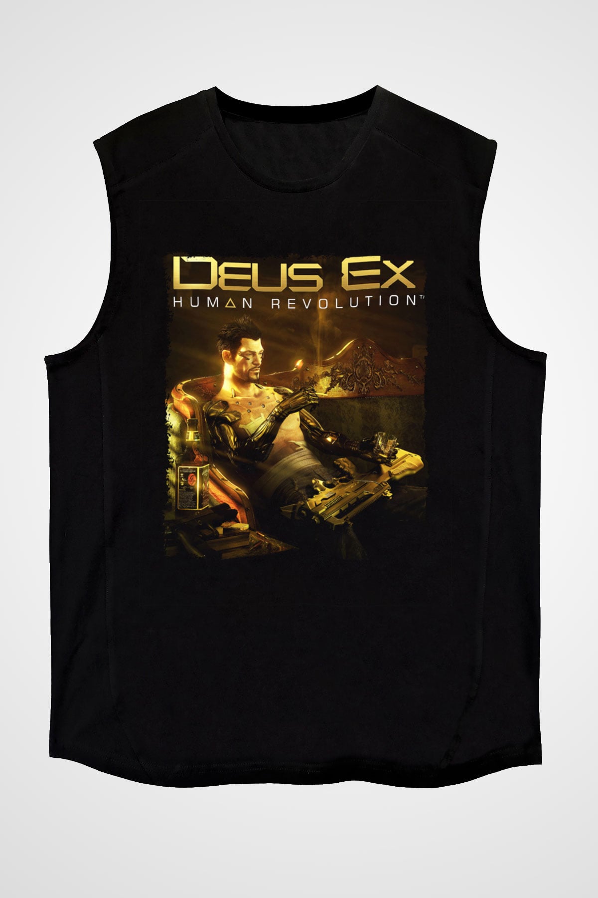 Deus Ex Siyah Unisex Kolsuz Tişört