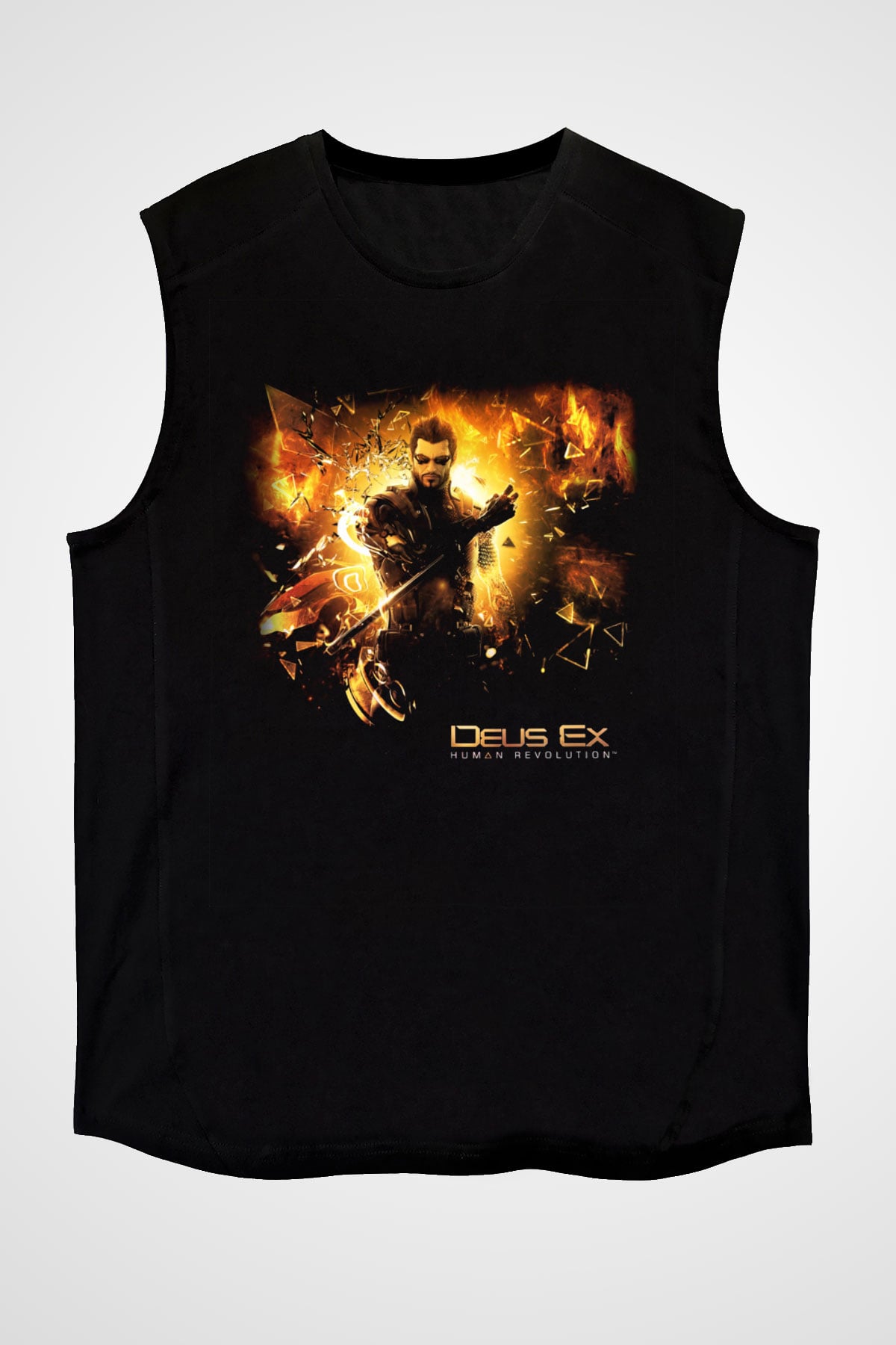 Deus Ex Siyah Unisex Kolsuz Tişört
