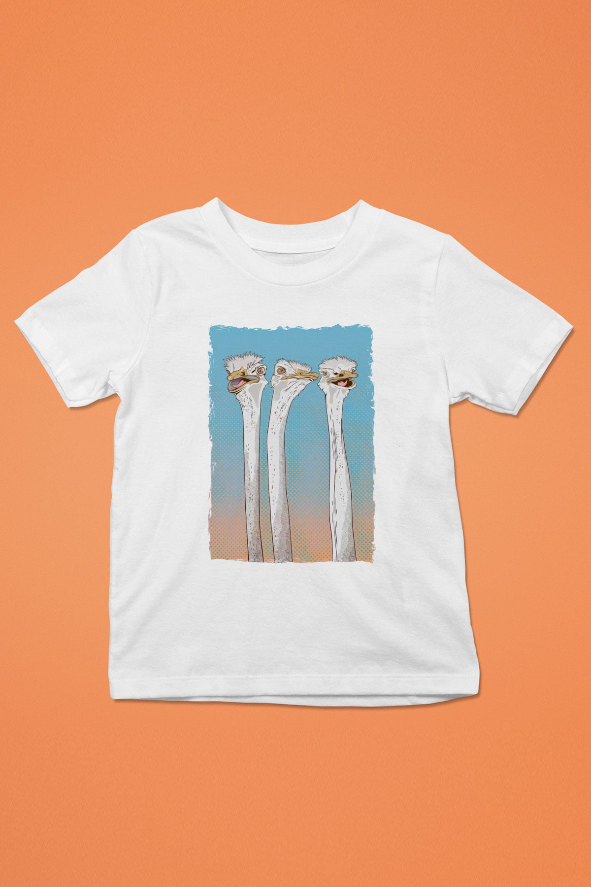 Deve Kuşları Çetesi Baskılı Unisex Beyaz  Çocuk Tişört
