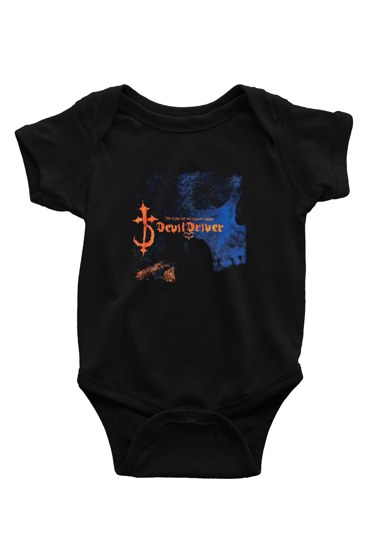 Devil Driver Baskılı Unisex Siyah Bebek Body - Zıbın