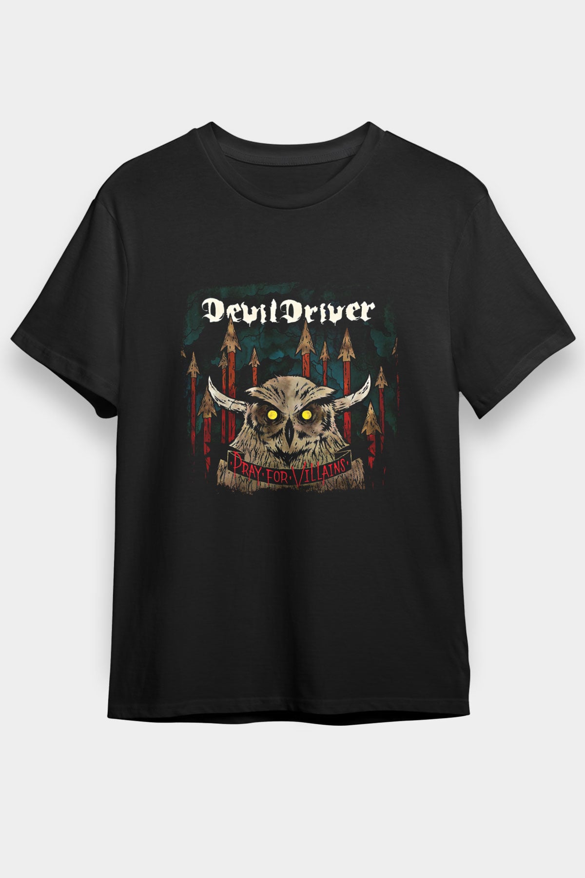 Devil Driver Baskılı Unisex Siyah Tişört
