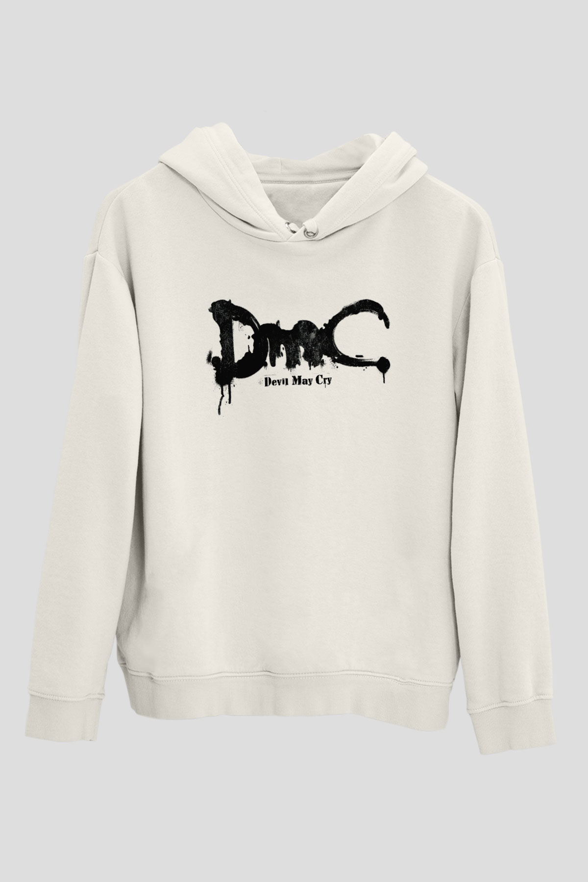 Devil May Cry Beyaz Unisex Kapşonlu Sweatshirt