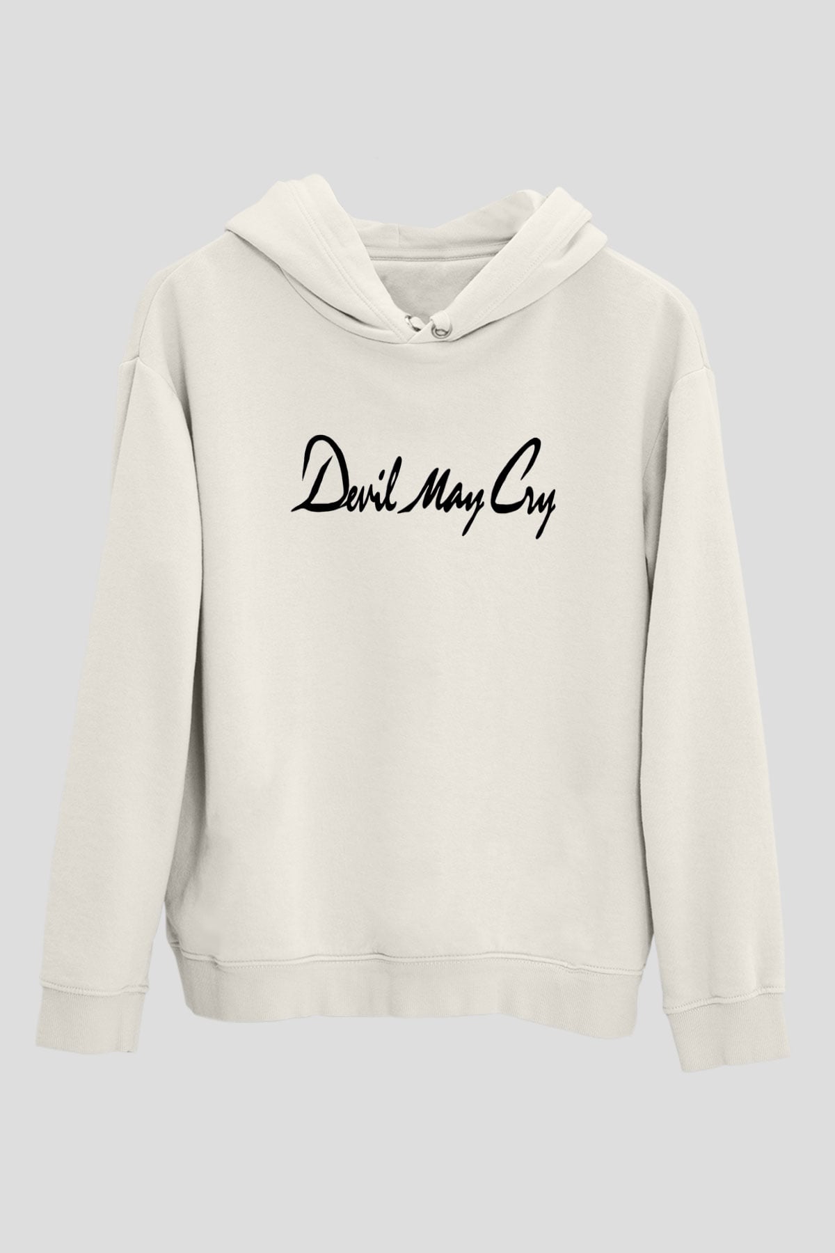 Devil May Cry Beyaz Unisex Kapşonlu Sweatshirt