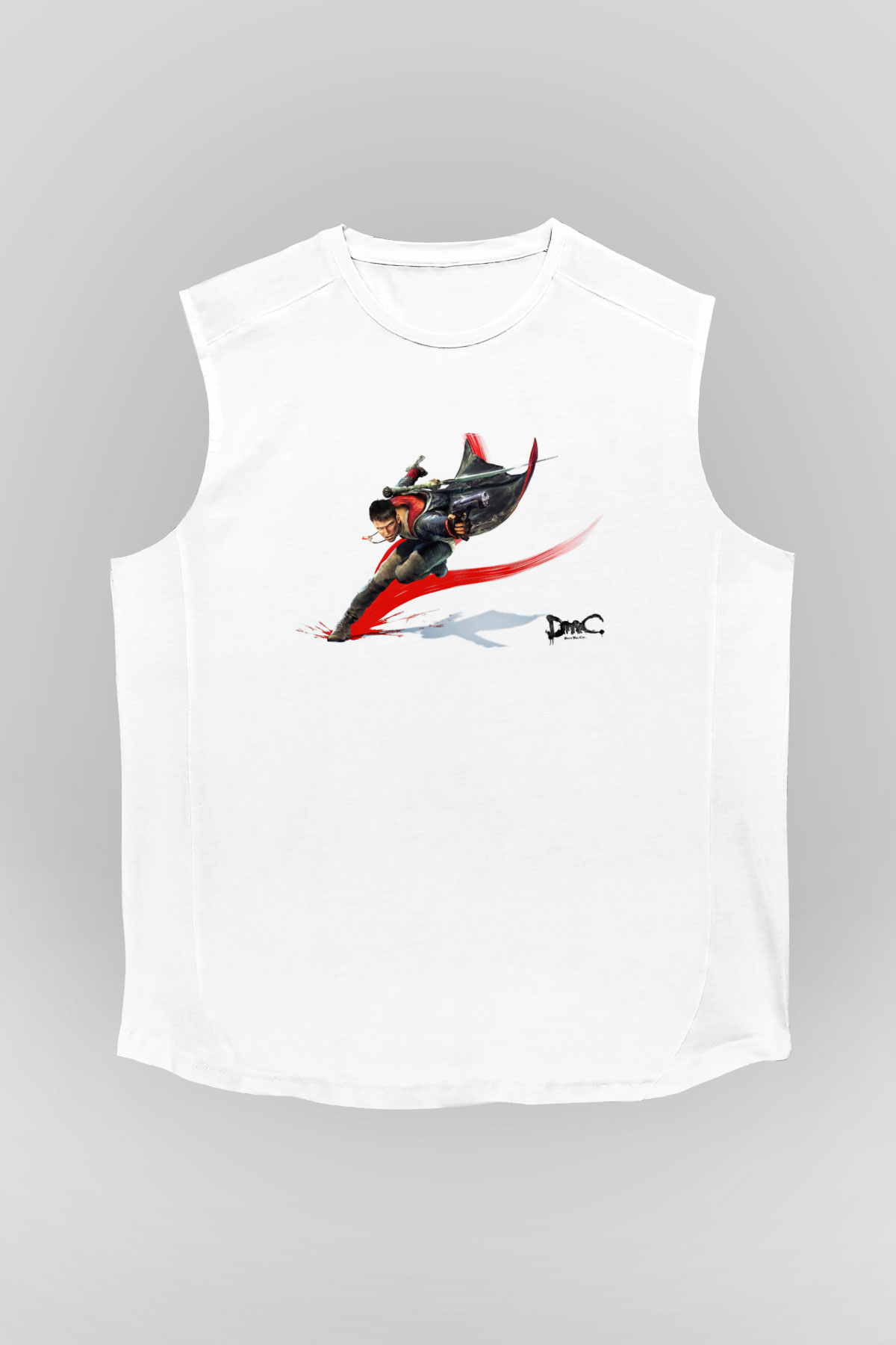 Devil May Cry Beyaz Unisex Kolsuz Tişört