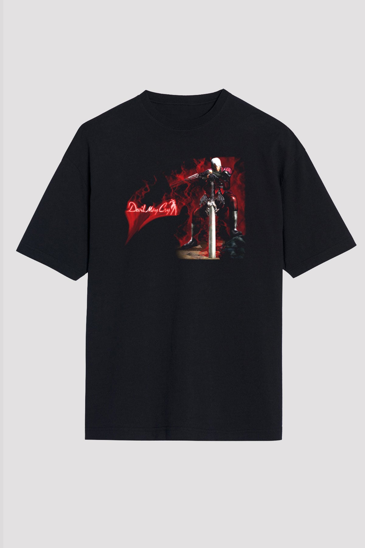 Devil May Cry Siyah Unisex Oversize Tişört T-Shirt