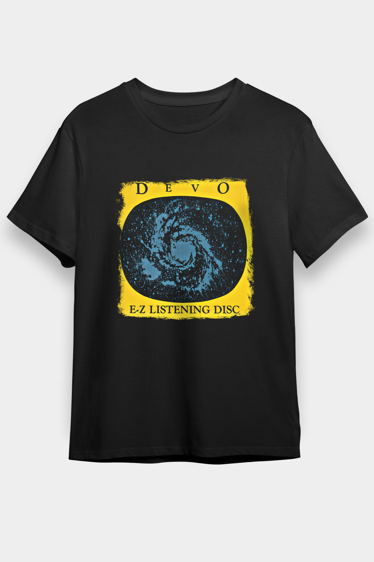 Devo Baskılı Unisex Siyah Tişört
