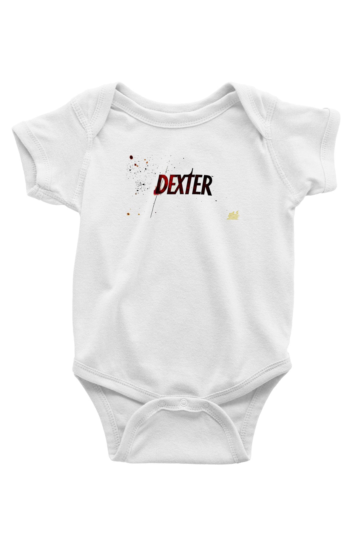 Dexter Baskılı Beyaz Unisex Bebek Body - Zıbın