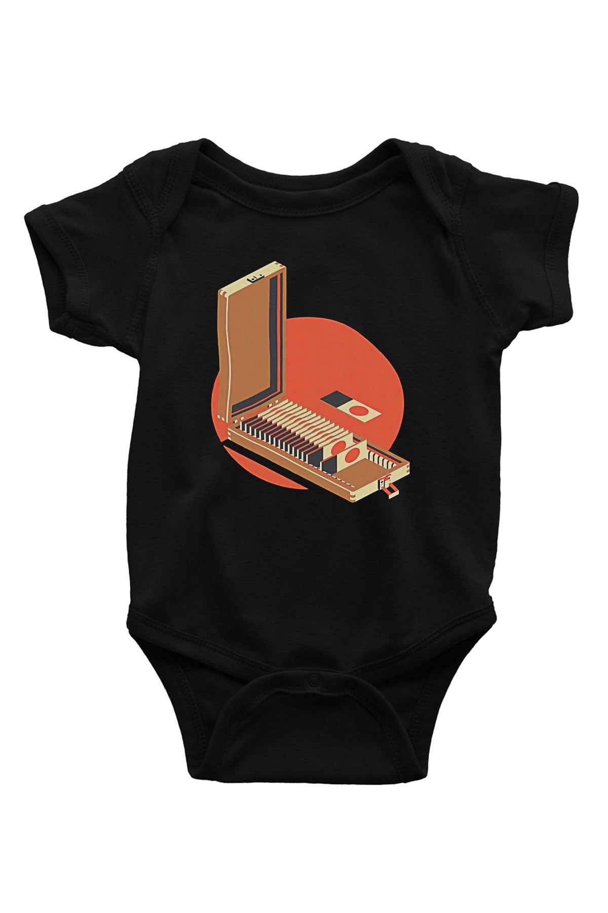 Dexter Baskılı Unisex Siyah Bebek Body - Zıbın