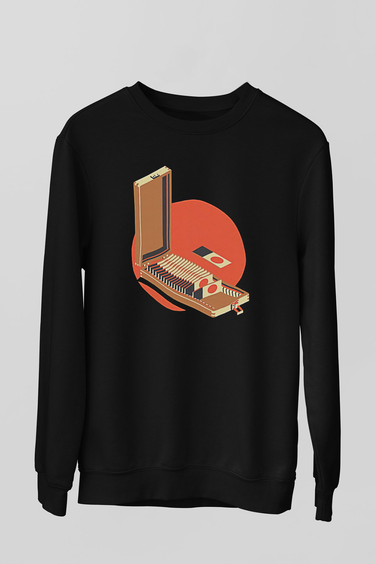 Dexter Baskılı Unisex Siyah Sweatshirt