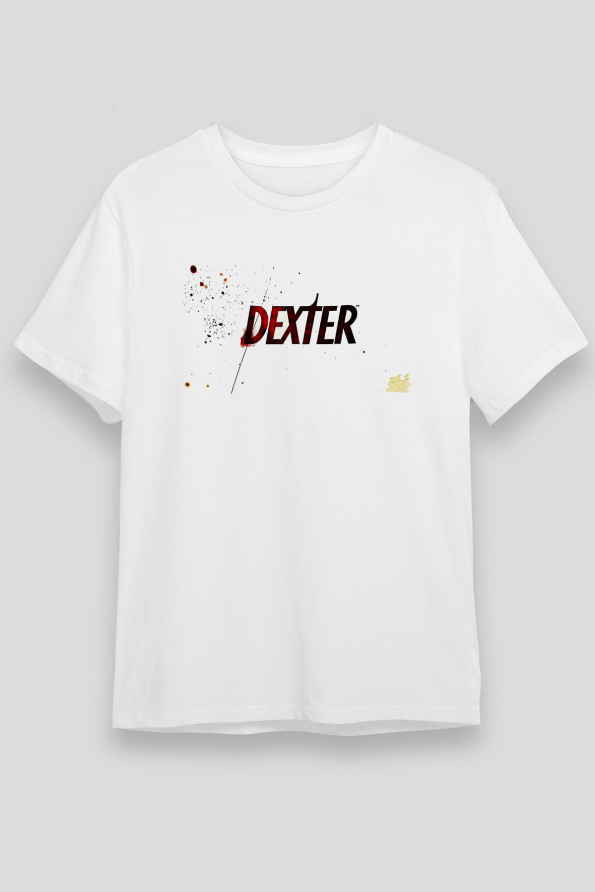 Dexter Unisex Baskılı Beyaz Tişört - Tshirt