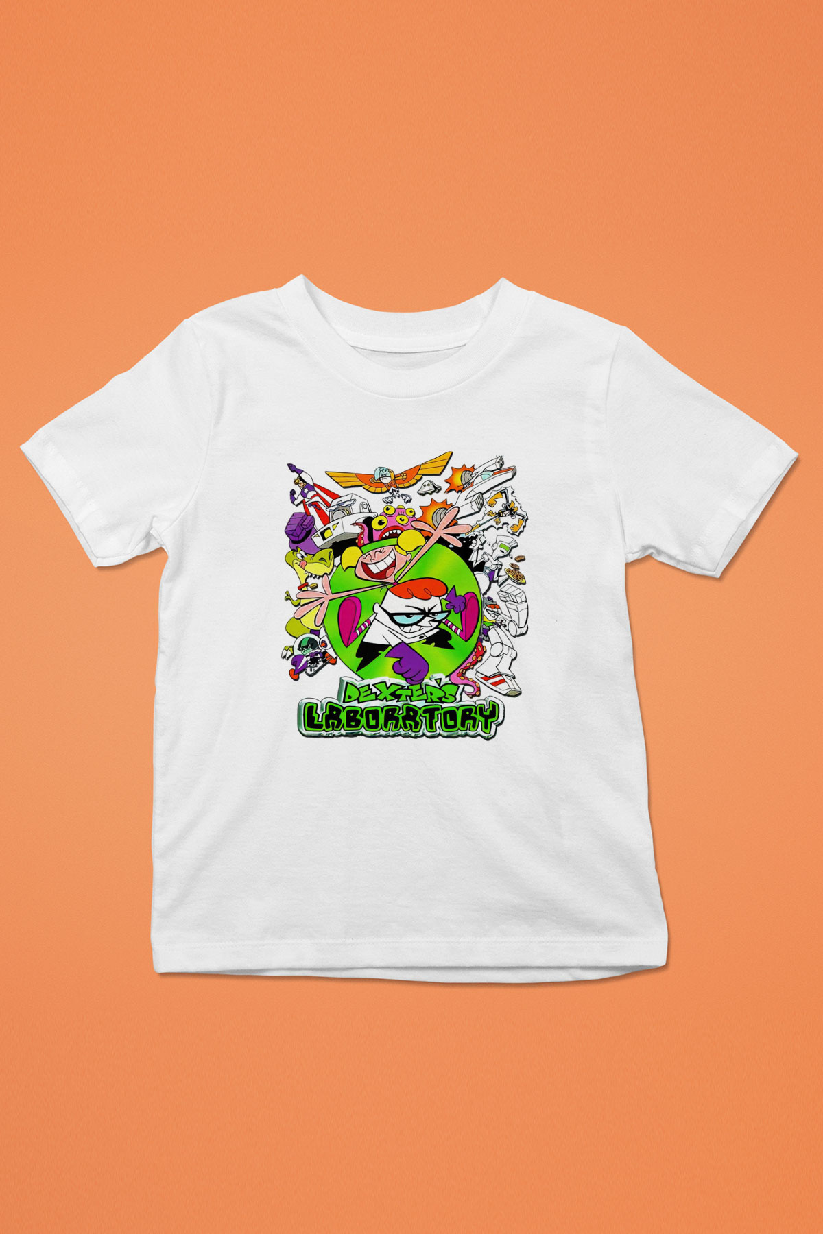 Dexter's Laboratory Baskılı Beyaz Unisex Çocuk Tişört