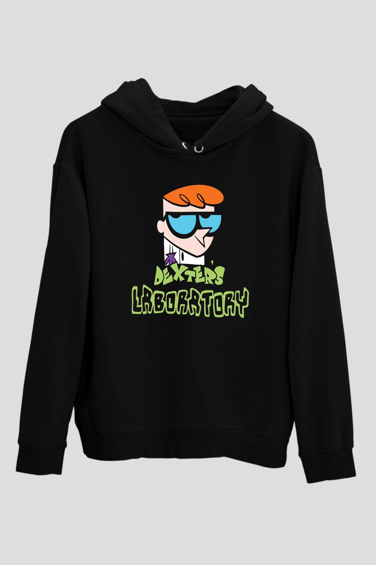 Dexter's Laboratory Siyah Unisex Hoodie
