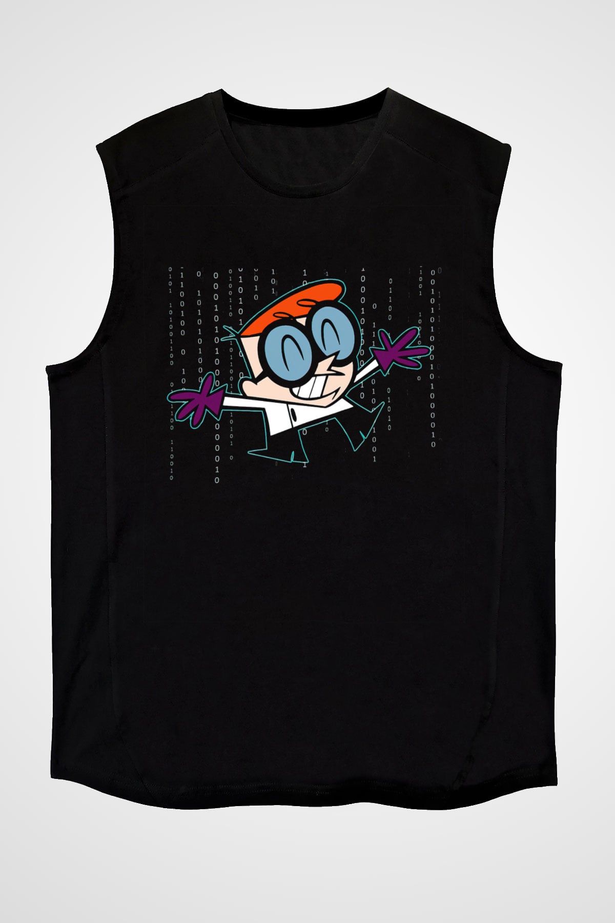 Dexter's Laboratory Siyah Unisex Kolsuz Tişört
