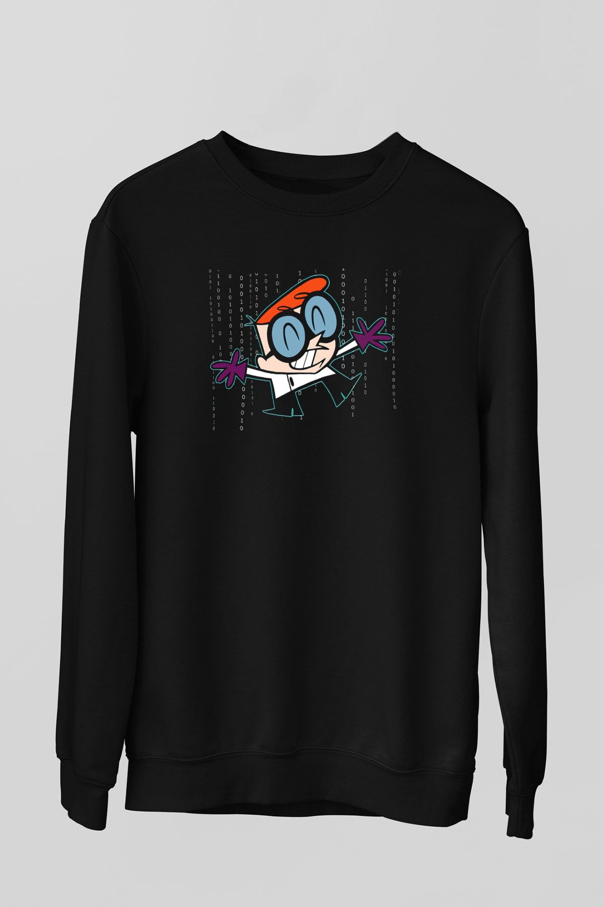 Dexter's Laboratory Siyah Unisex Sweatshirt