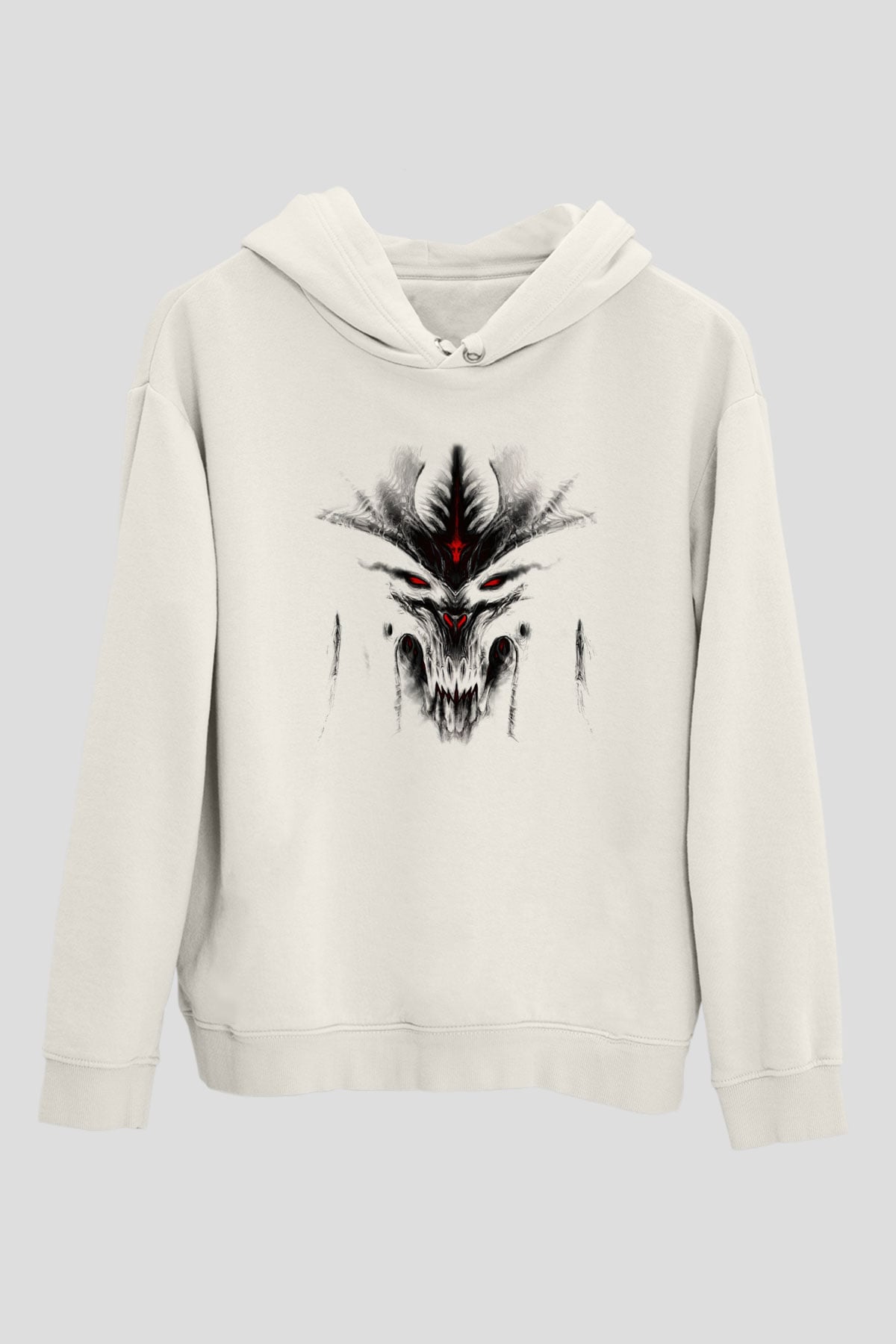 Diablo Beyaz Unisex Hoodie