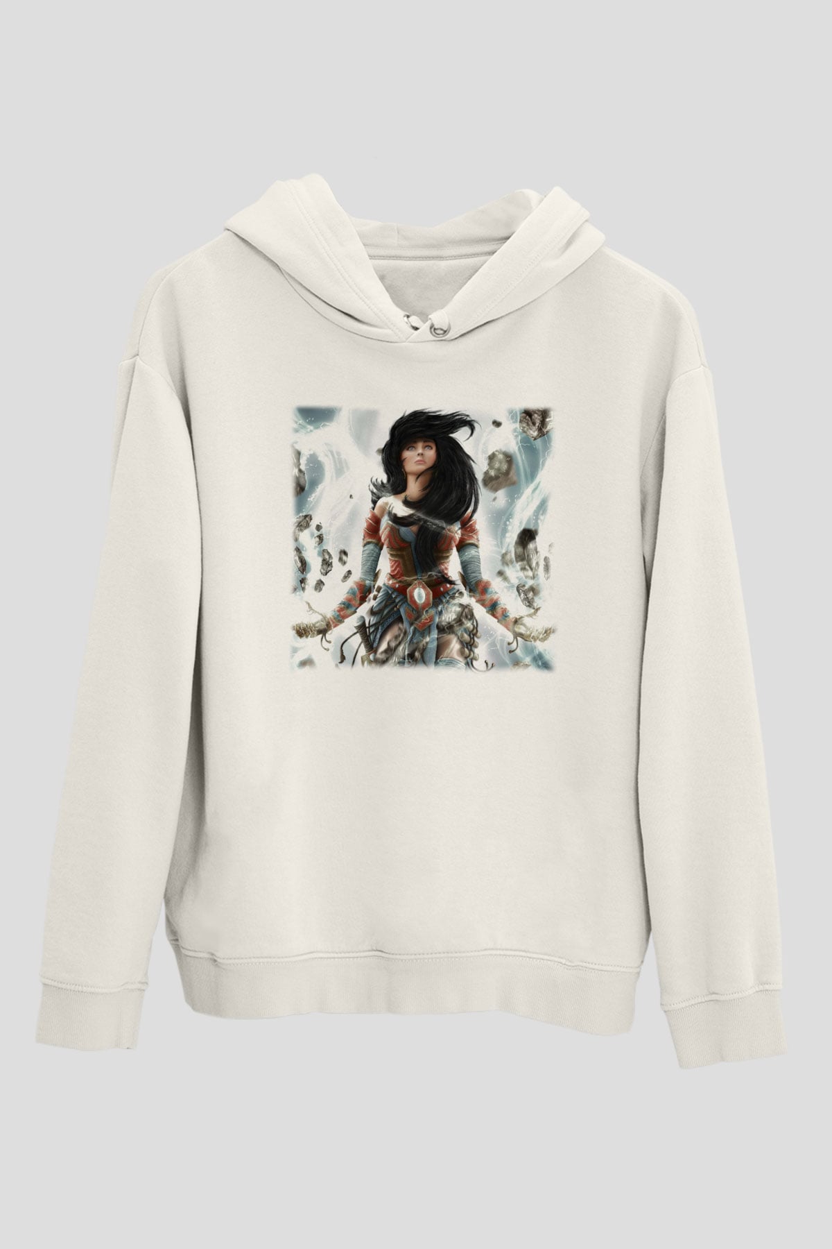 Diablo Beyaz Unisex Hoodie