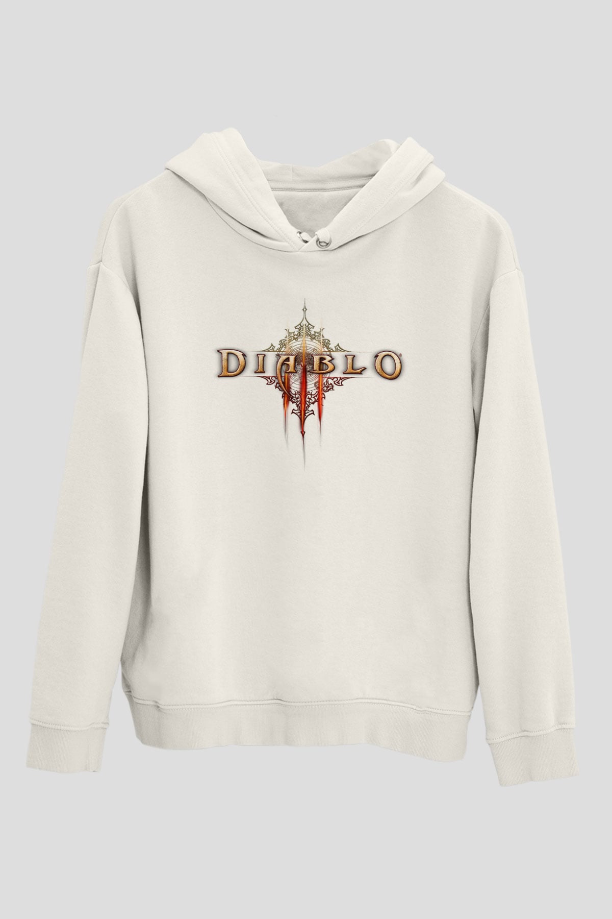 Diablo Beyaz Unisex Hoodie