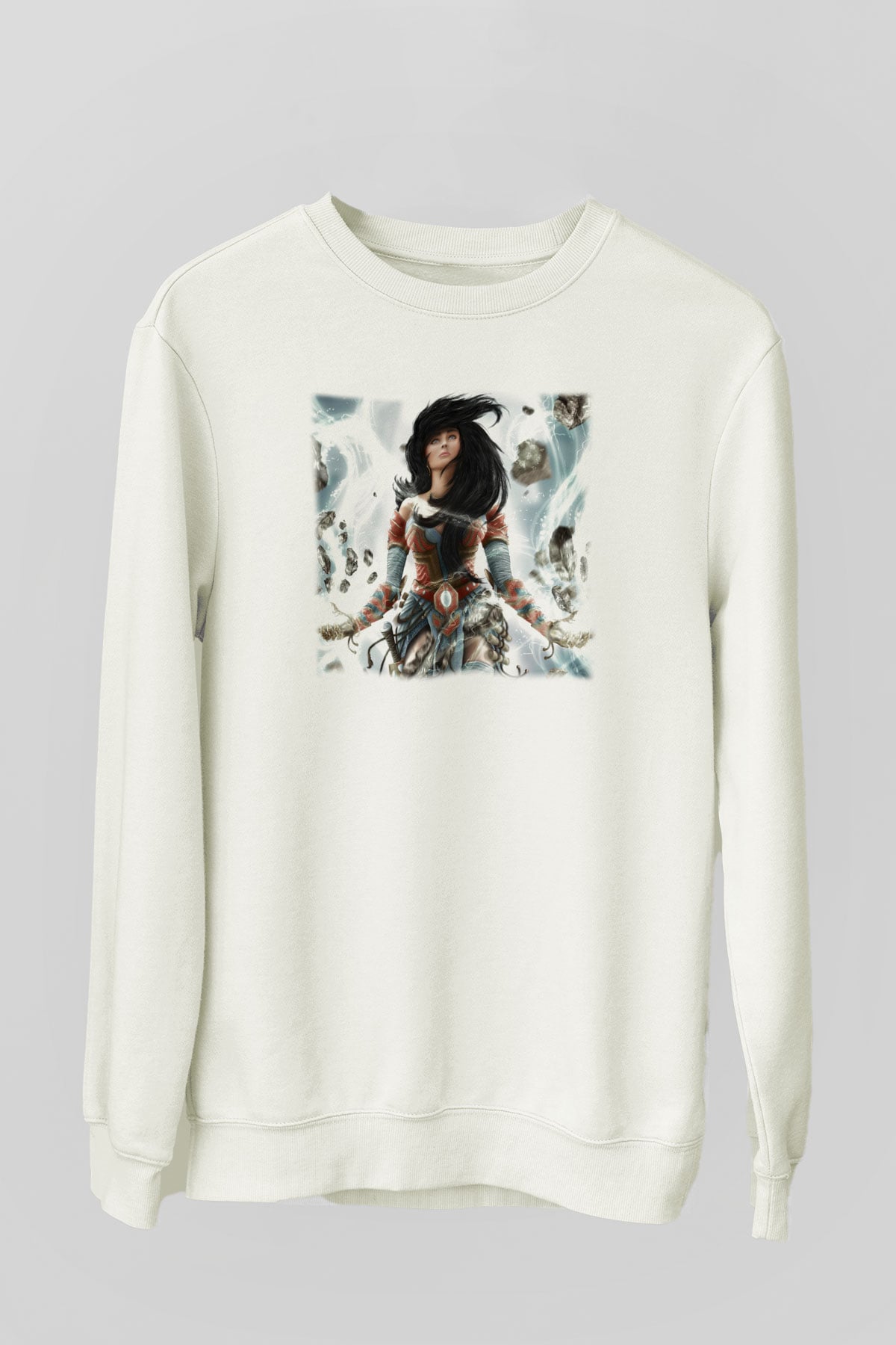 Diablo Beyaz Unisex Sweatshirt