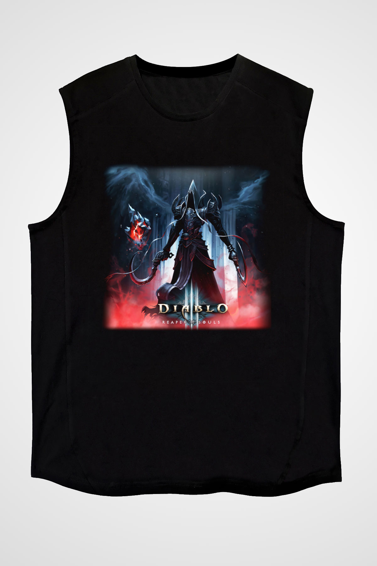 Diablo Siyah Unisex Kolsuz Tişört