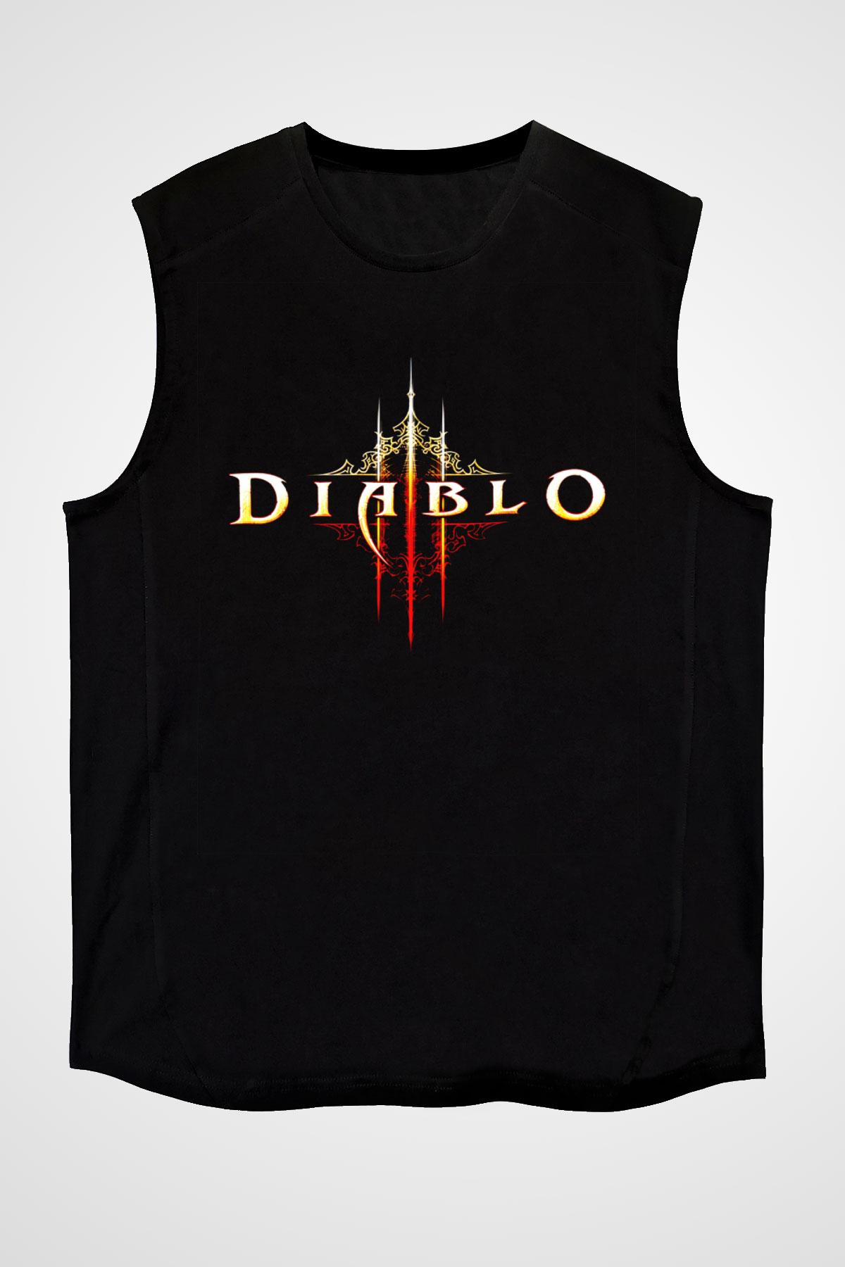 Diablo Siyah Unisex Kolsuz Tişört
