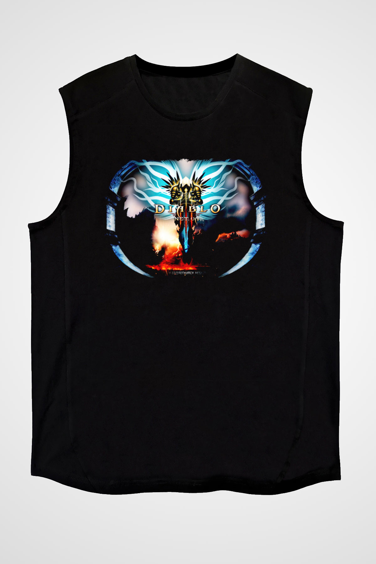 Diablo Siyah Unisex Kolsuz Tişört