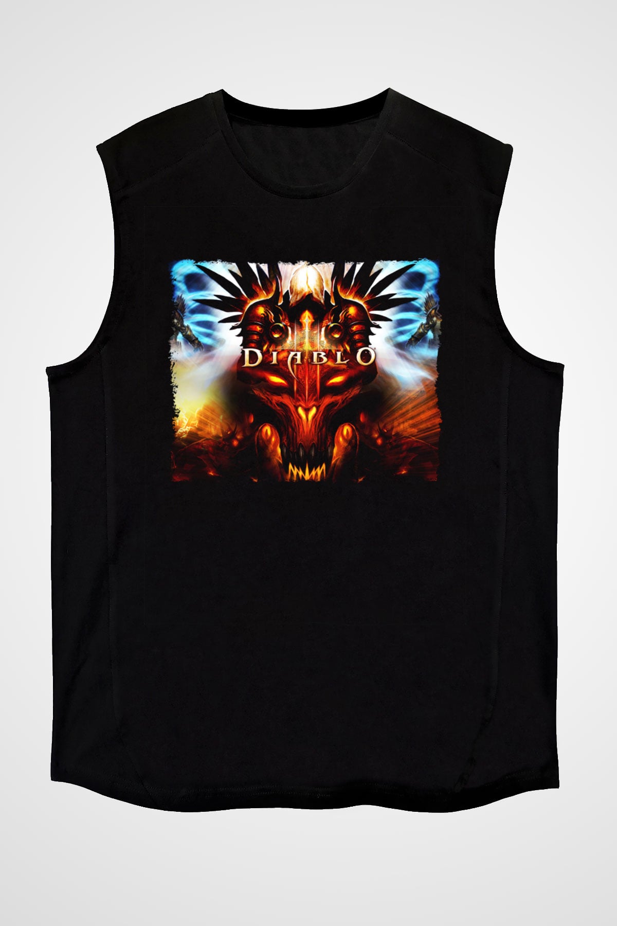 Diablo Siyah Unisex Kolsuz Tişört