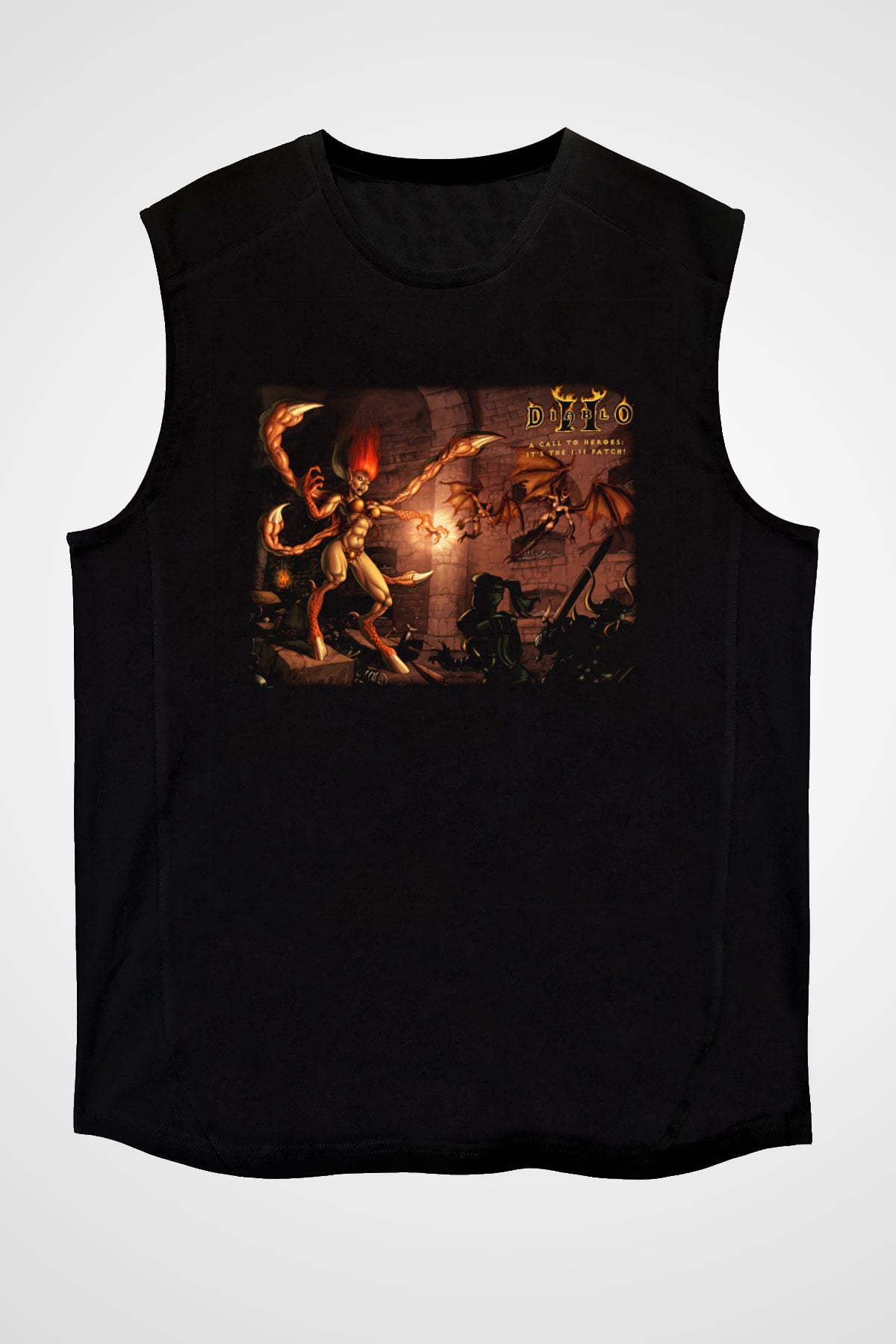 Diablo Siyah Unisex Kolsuz Tişört