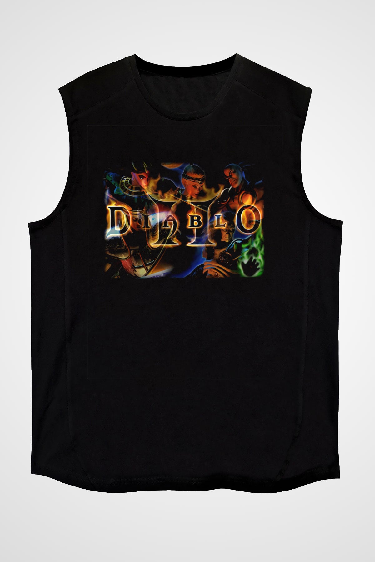 Diablo Siyah Unisex Kolsuz Tişört